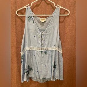 Light blue M tank top